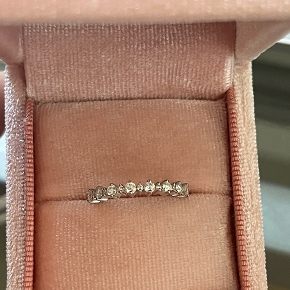 Moissanite Wedding Band Size 4 - Picture 1 of 2